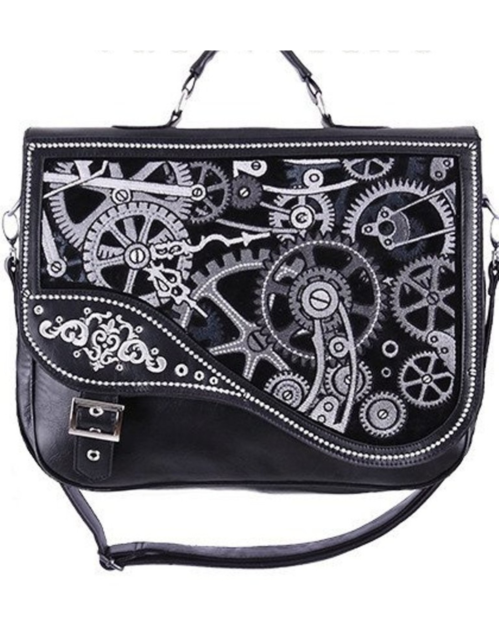 Restyle Gothic tassen Steampunk tassen -  Restyle Steampunk schooltas Black Mechanism