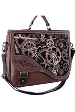 Restyle Gothic bags Steampunk bags - Restyle Steampunk satchel bag Brown Mechanism