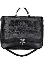 Restyle Gothic bags Steampunk bags - Restyle satchel bag Map of the Caribbean Sea (black)