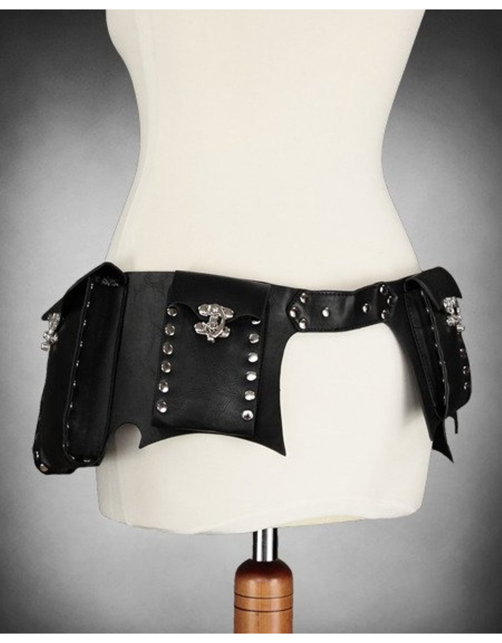 Restyle Gothic and Steampunk accessories - Restyle Steampunk Pocket Belt (black)