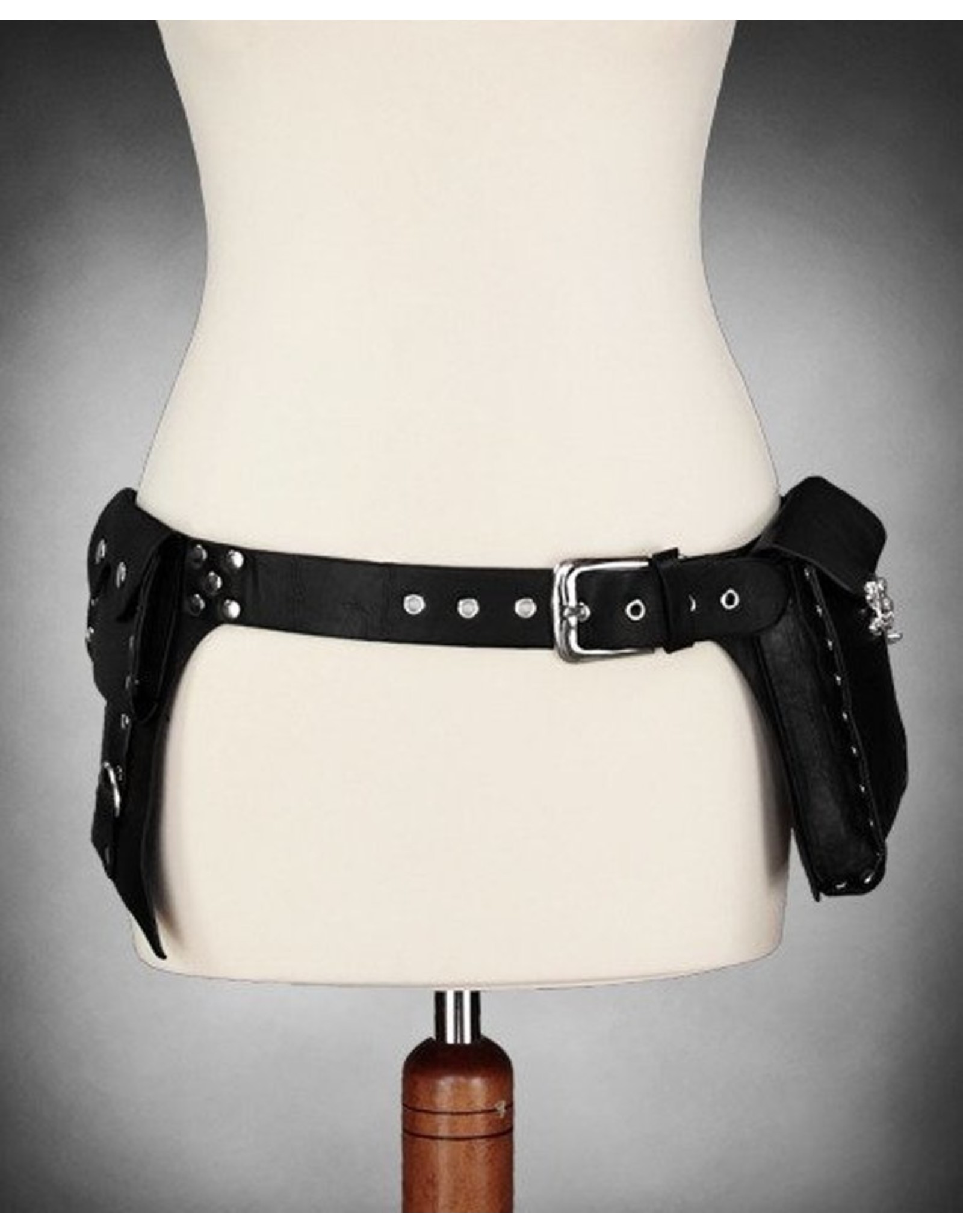 Restyle Gothic and Steampunk accessories - Restyle Steampunk Pocket Belt (black)