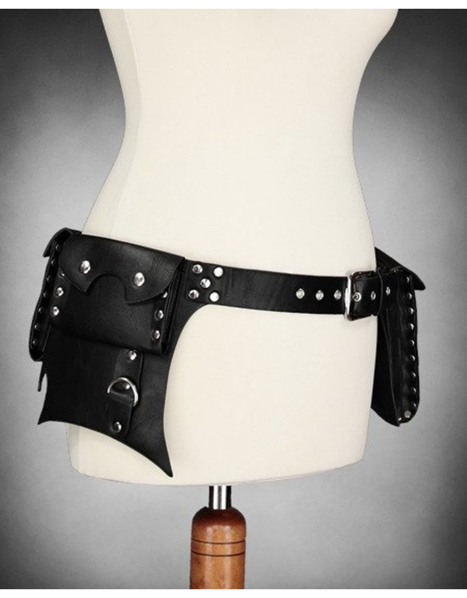 Restyle Gothic and Steampunk accessories - Restyle Steampunk Pocket Belt (black)