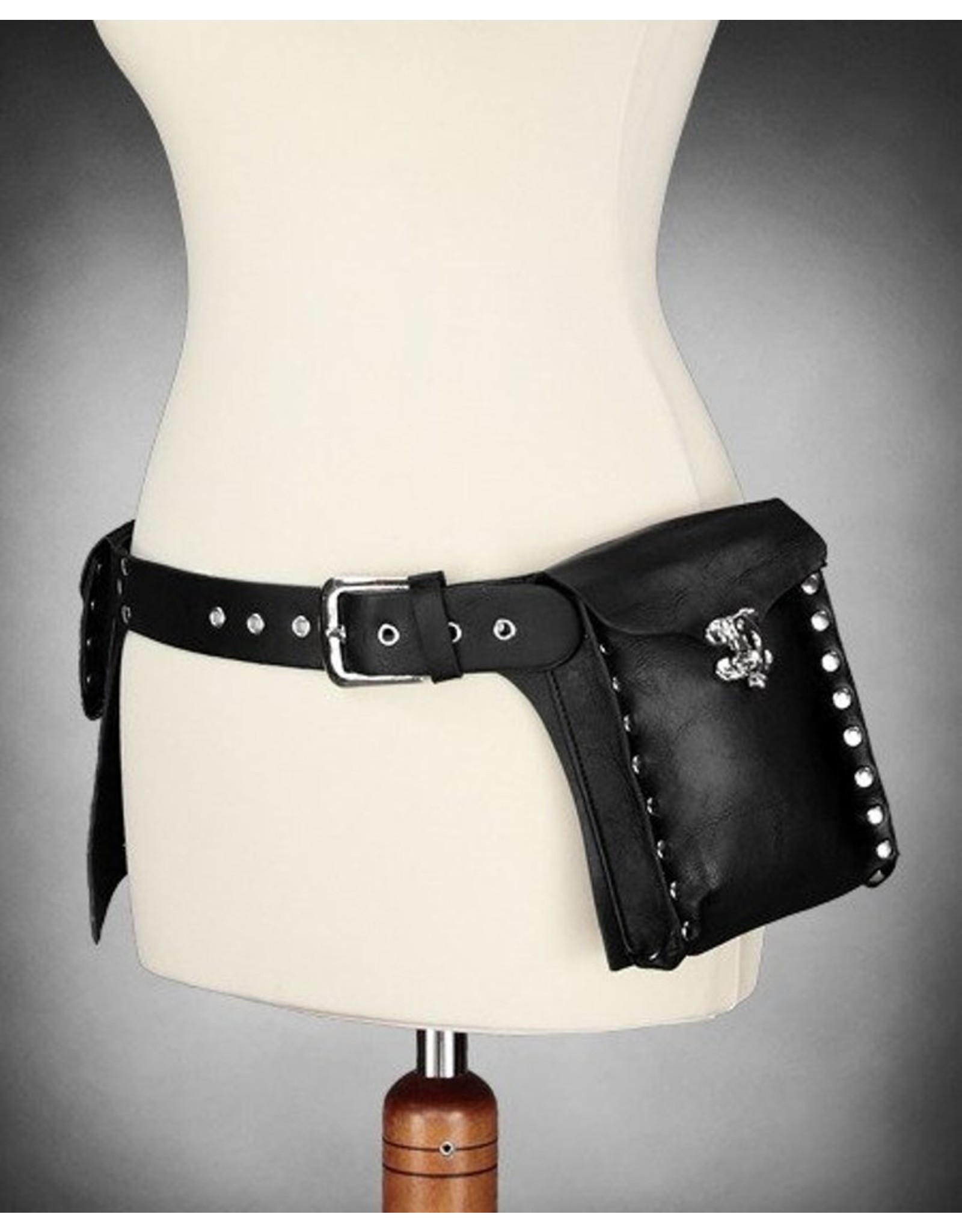 Restyle Gothic and Steampunk accessories - Restyle Steampunk Pocket Belt (black)