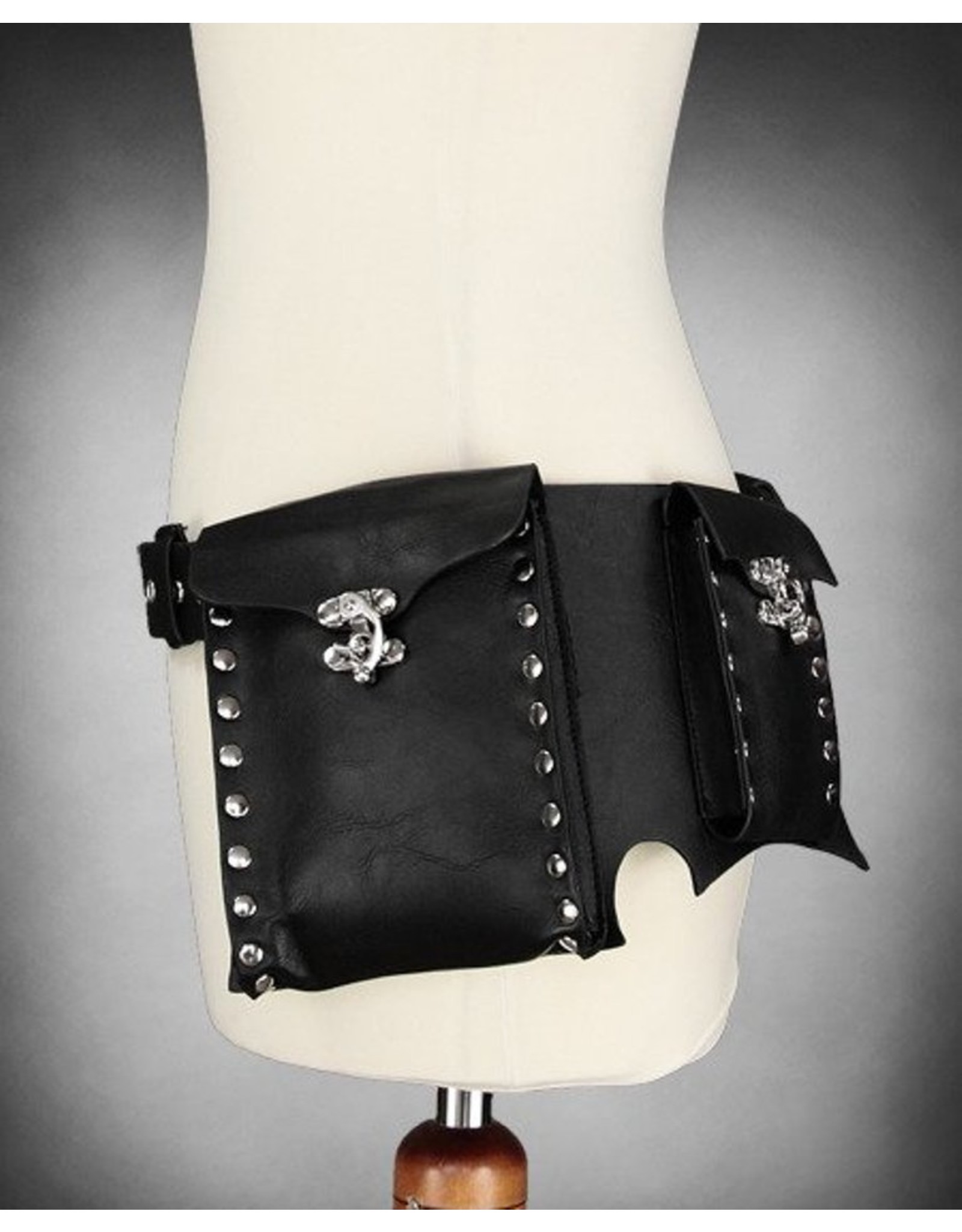 Restyle Gothic and Steampunk accessories - Restyle Steampunk Pocket Belt (black)