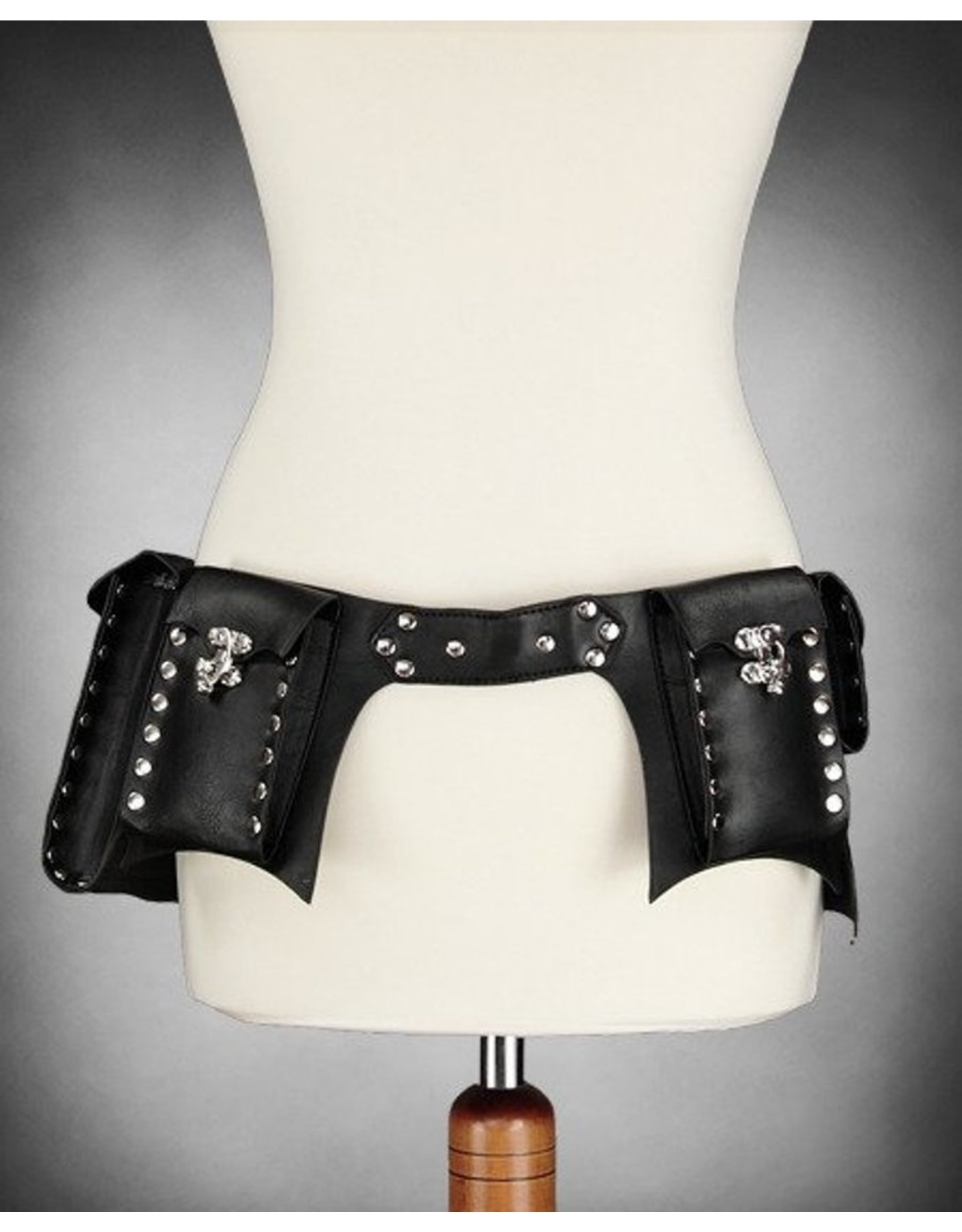 Restyle Gothic and Steampunk accessories - Restyle Steampunk Pocket Belt (black)