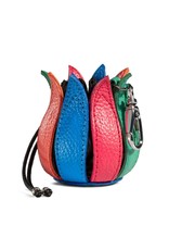 by-Lin Dutch Design Leather Wallets - by-Lin My Little Tulip Leather keychain  "Flower Power"