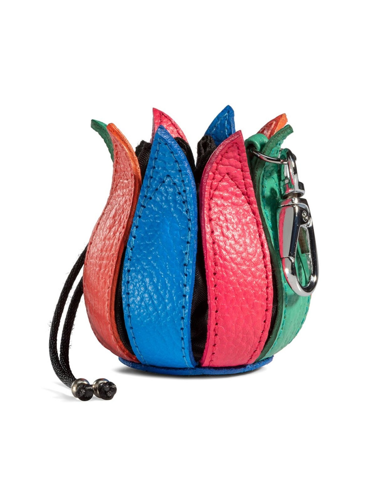 by-Lin Dutch Design Leather Wallets - by-Lin My Little Tulip Leather keychain  "Flower Power"