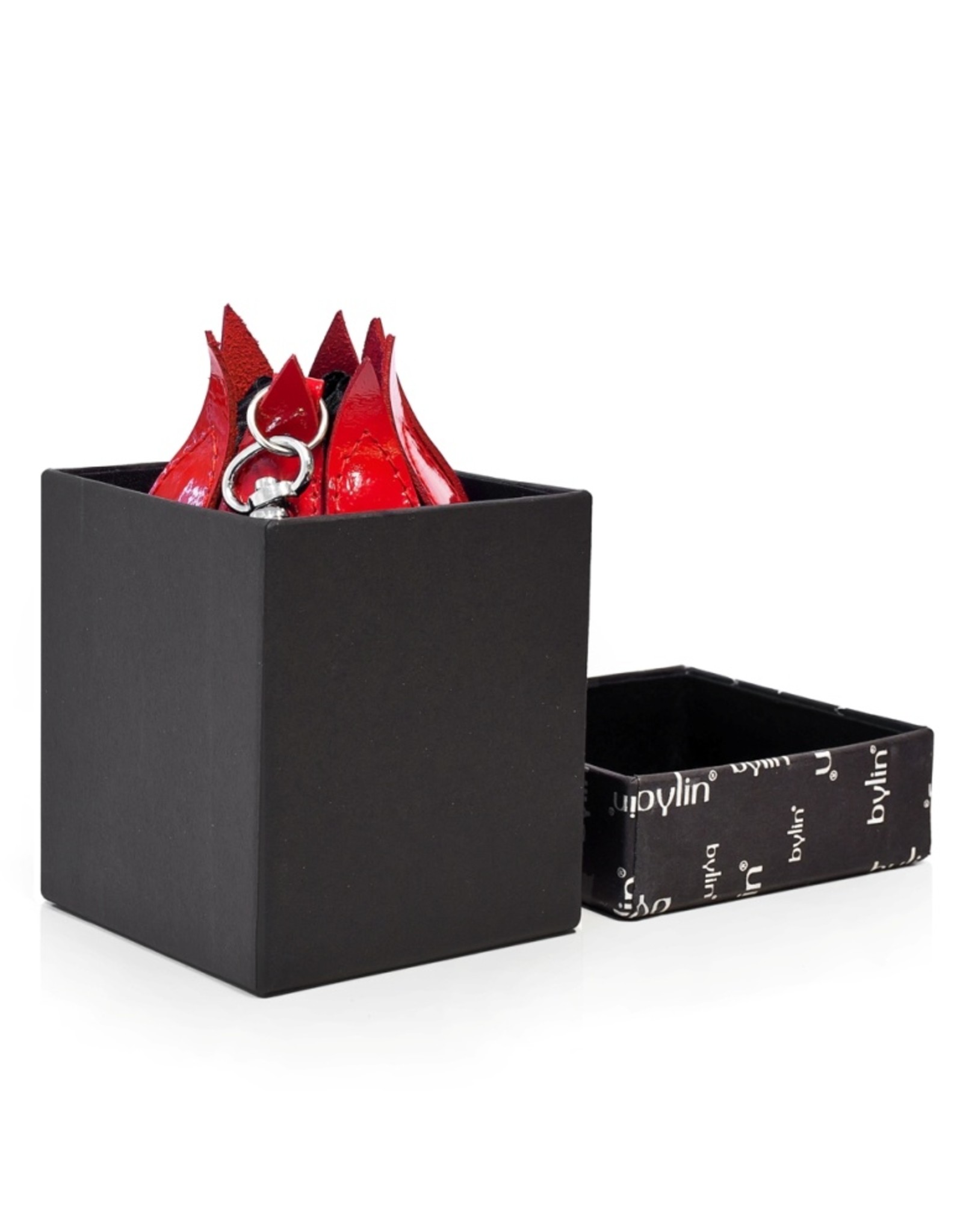 by-Lin Dutch Design Leather Wallets - by-Lin My Little Tulip Leather keychain  "Pink-Yellow-Orange"