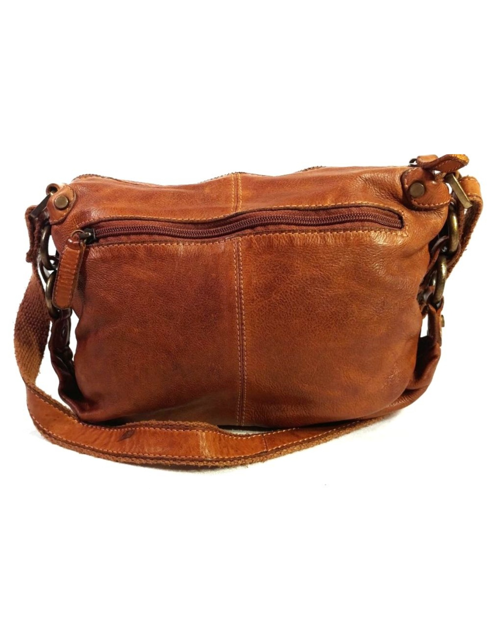 HillBurry Leather bags - HillBurry Leather Shoulder bag of Washed Leather tan