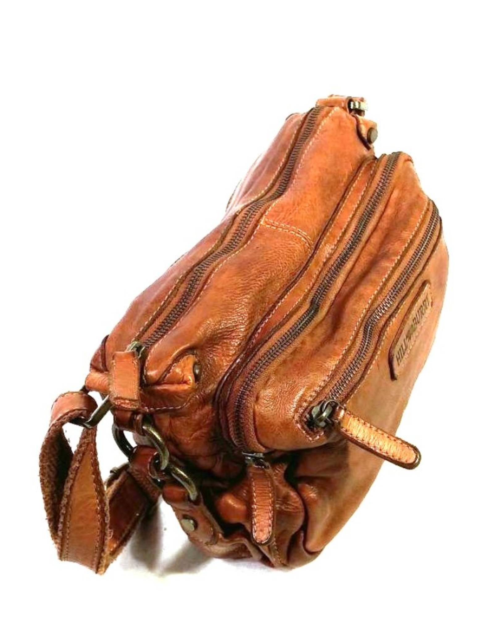 HillBurry Leather bags - HillBurry Leather Shoulder bag of Washed Leather tan