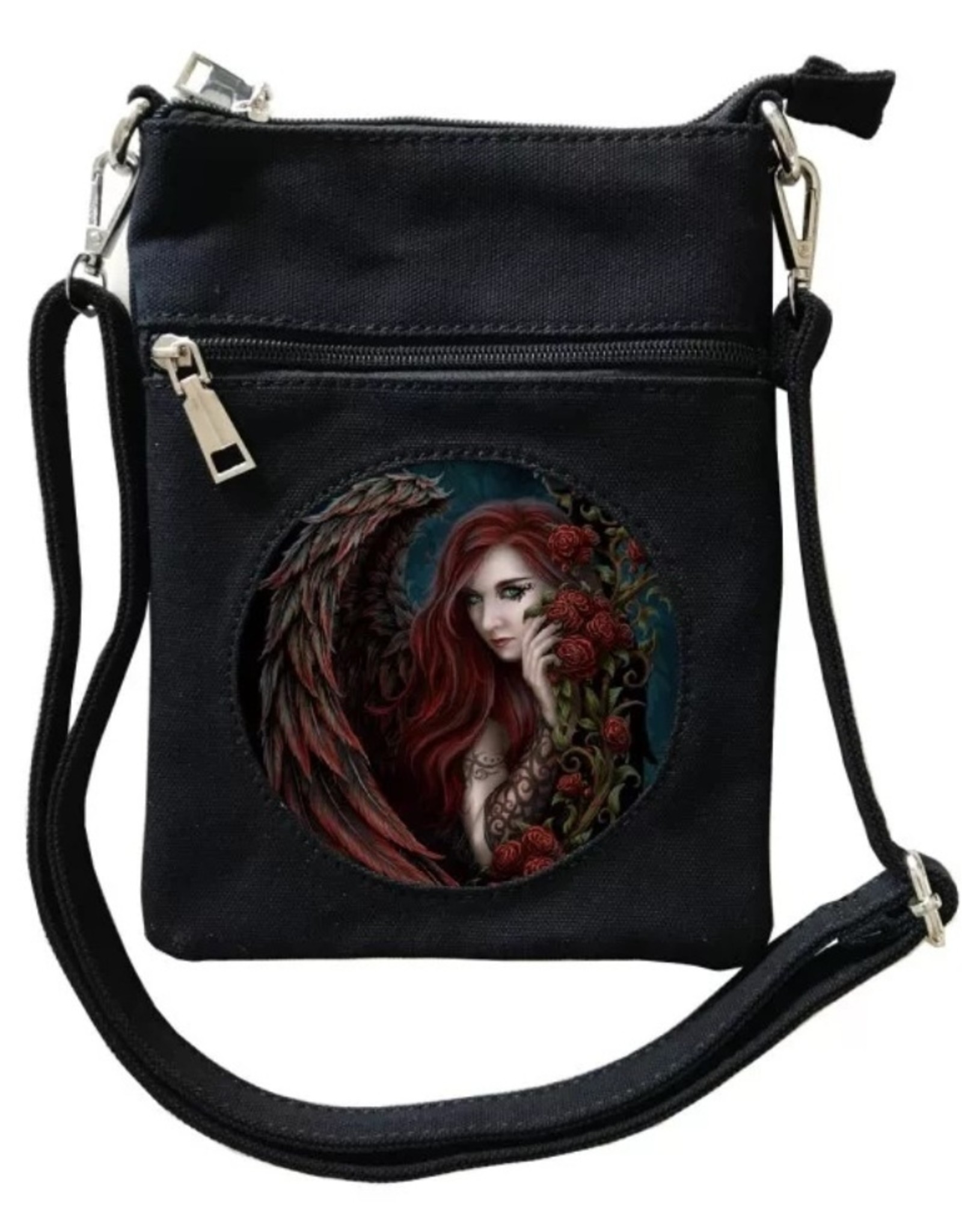 SheBlackDragon Fantasy bags and wallets - SheBlackDragon Daemon La Rosa 3D lenticular Mini Cross-over bag