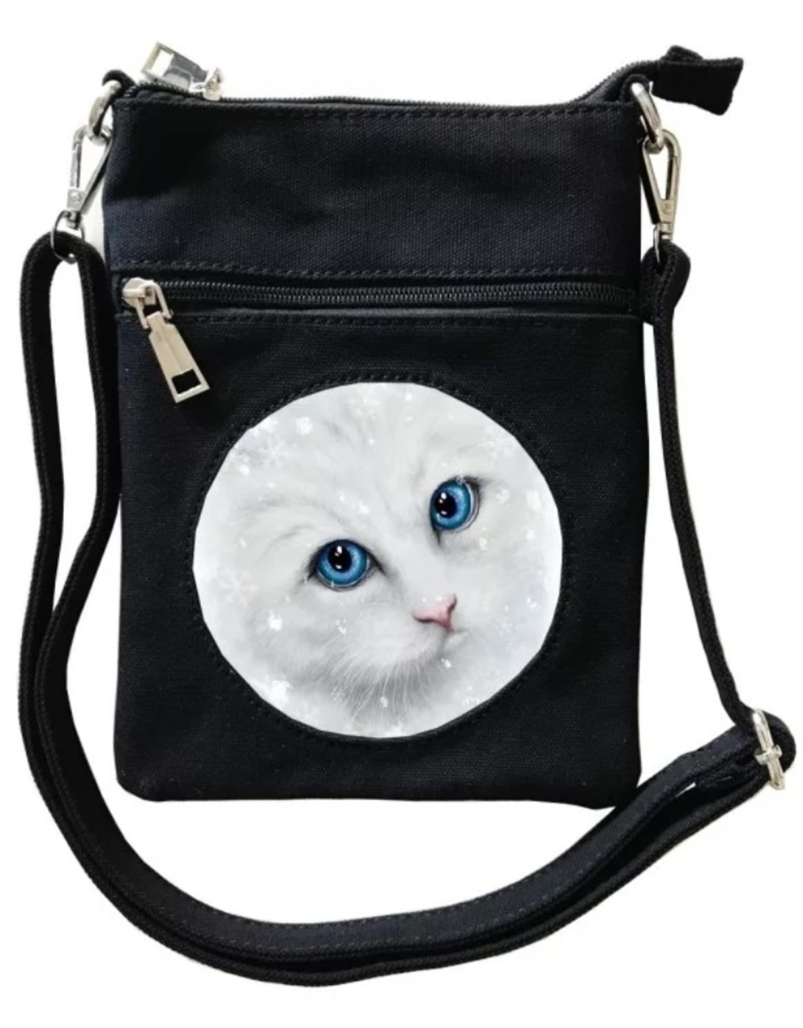 SheBlackDragon 3D Bags and Backpacks - SheBlackDragon Winter Cat 3D Mini Cross-over bag