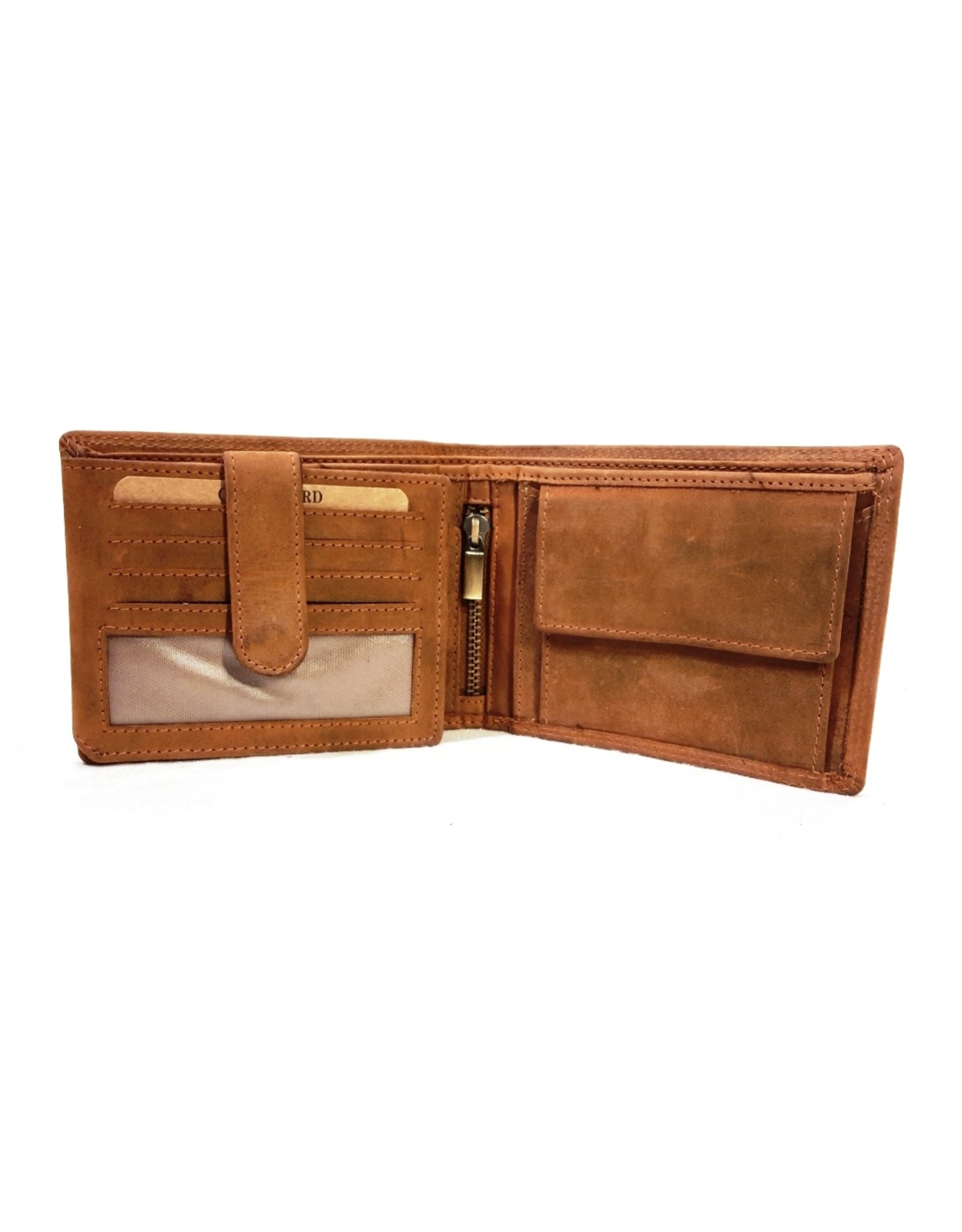 Hunters Leather Wallets -  Leather wallet Hunters light brown (cognac)