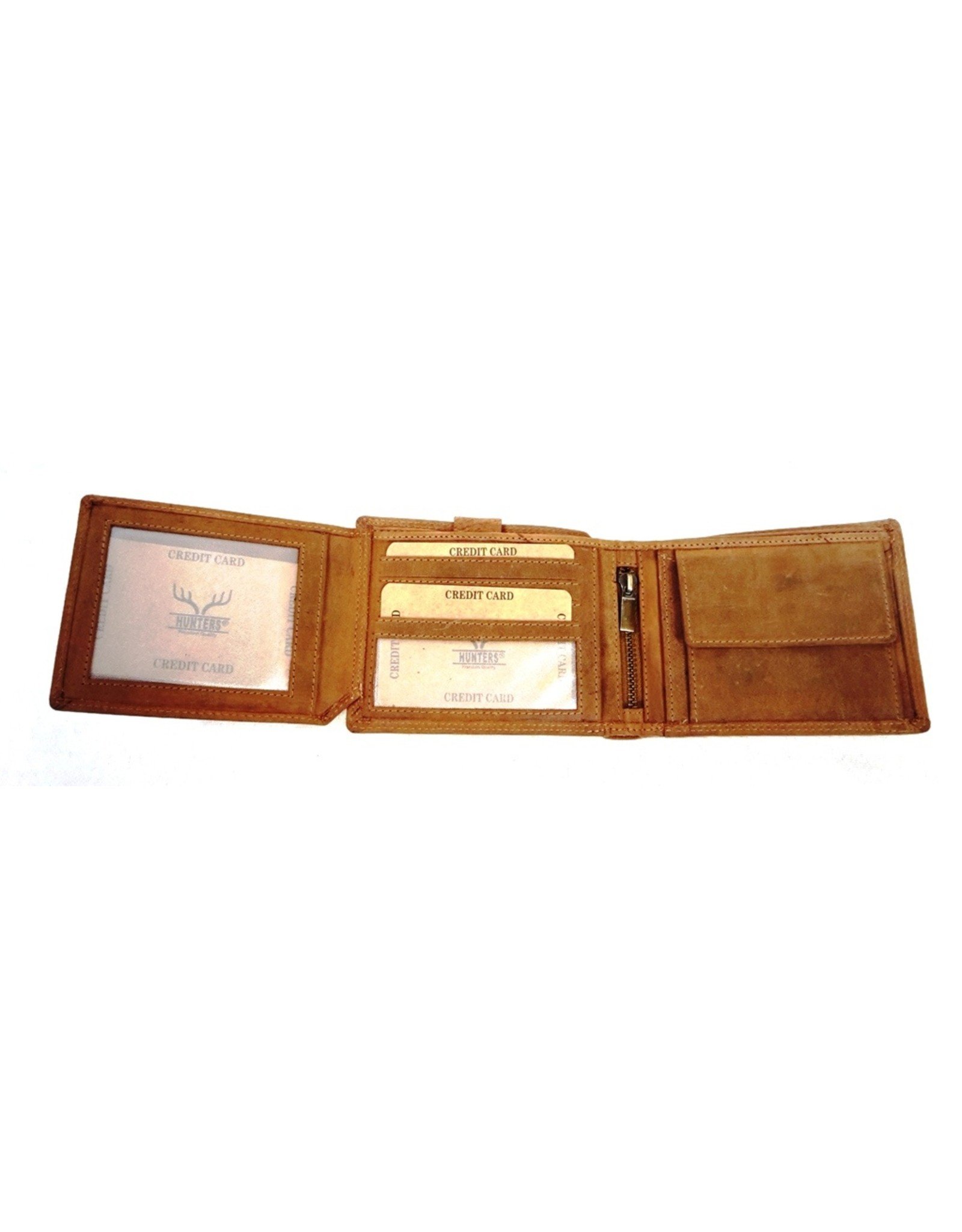 Hunters Leather Wallets -  Leather wallet Hunters light brown (cognac)