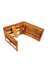 Hunters Leren Portemonnees - Leren portemonnee Hunters licht bruin (cognac)