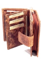 Wild Thing Leren Portemonnees - Leren portemonnee Wild Thing verticaal (lichtbruin)