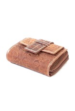 Roberto Leather Wallets -  Leather wallet with Embossed Floral pattern Roberto
