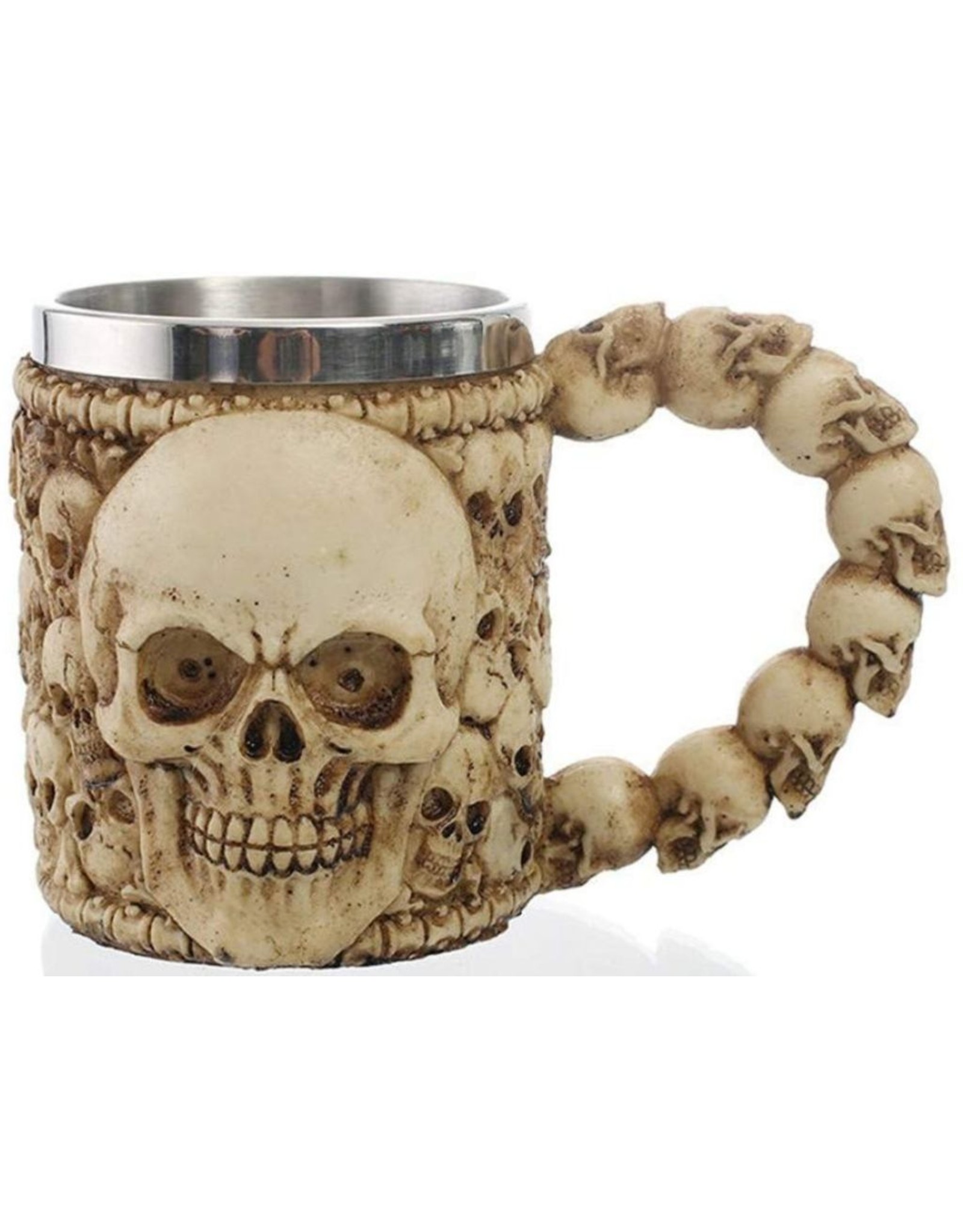 Dark Desire Drinkware - Mok met schedels - 3D - met RVS inzetstuk