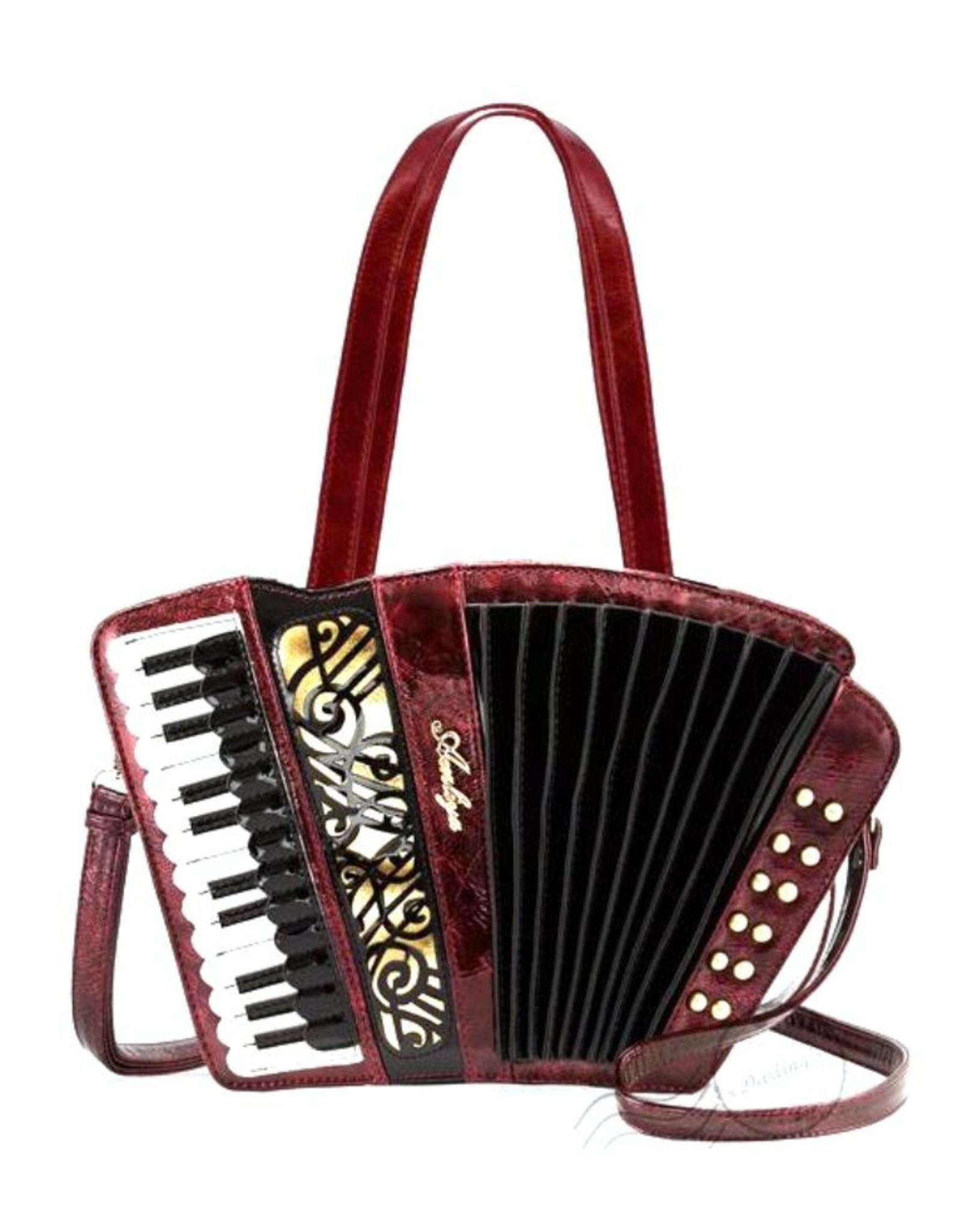 Magic Bags Fantasy tassen en portemonnees - Fantasy handtas Accordeon (metallic rood)