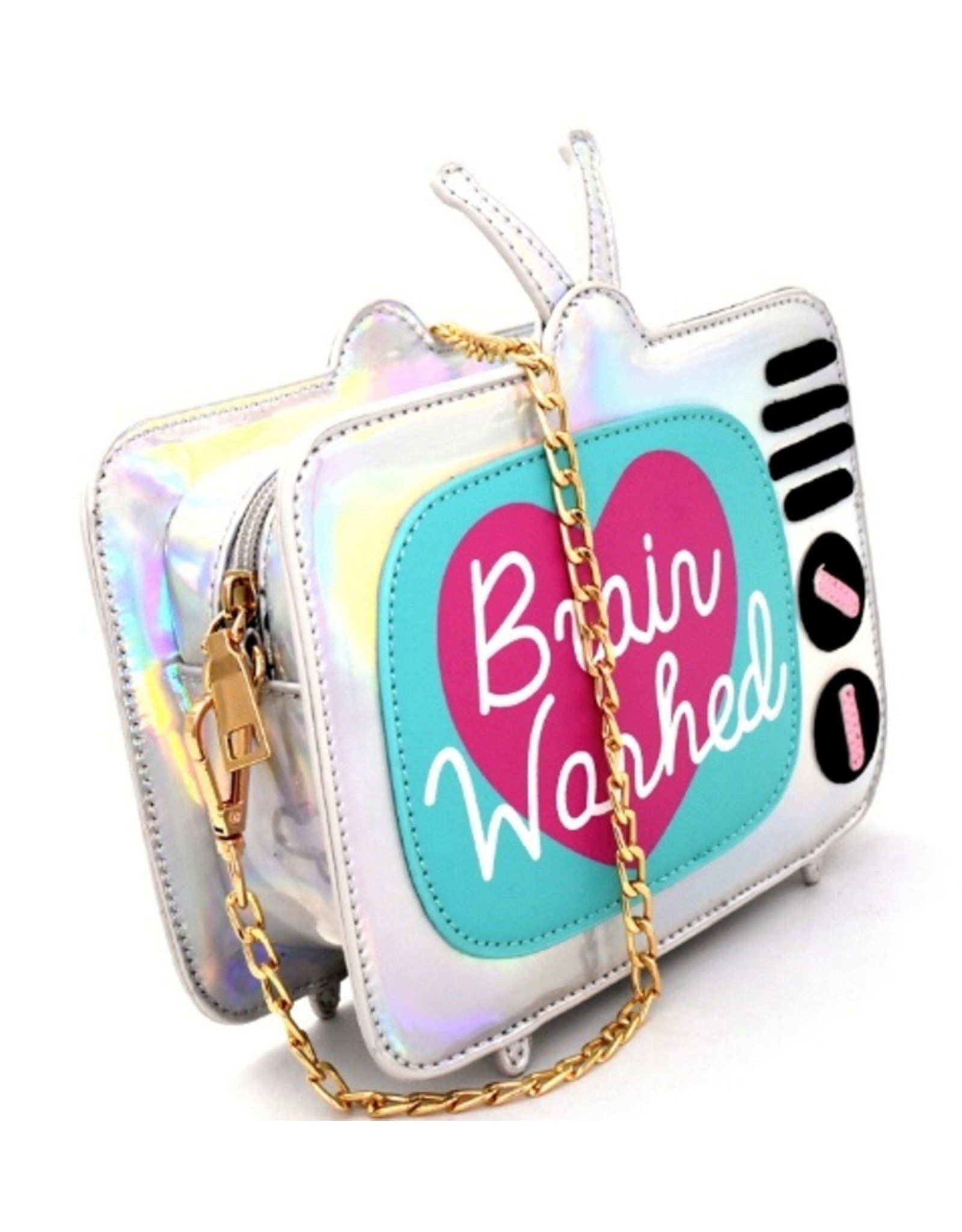 Magic Bags Fantasy tassen en portemonnees - Holografische Fantasy crossbody tas Retro TV - Brain Washed