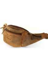 Hunters Leren tassen - Hunters Leren Heuptas "Box" Bruin