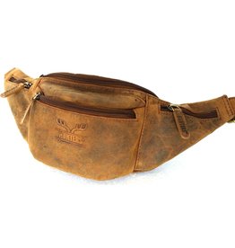 Hunters Hunters Leather Waist bag "Box" Brown
