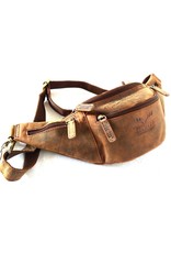 Hunters Leren tassen - Hunters Leren Heuptas "Box" Bruin
