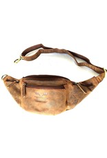 Hunters Leren tassen - Hunters Leren Heuptas "Box" Bruin