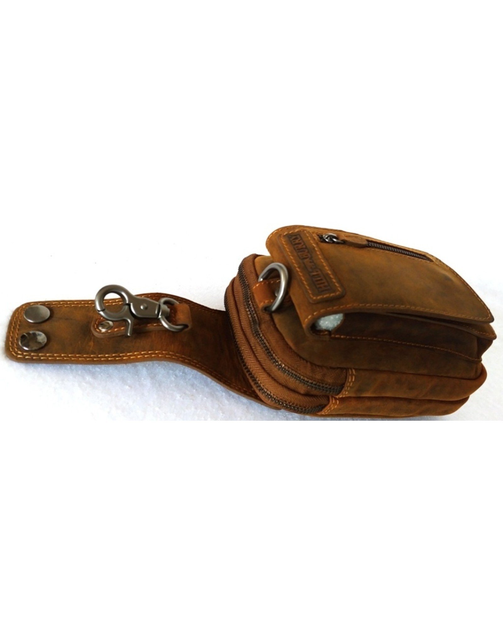 HillBurry Leather festival bags, waist bags - Hillburry Leather Belt Bag Brown (Buffalo leather)