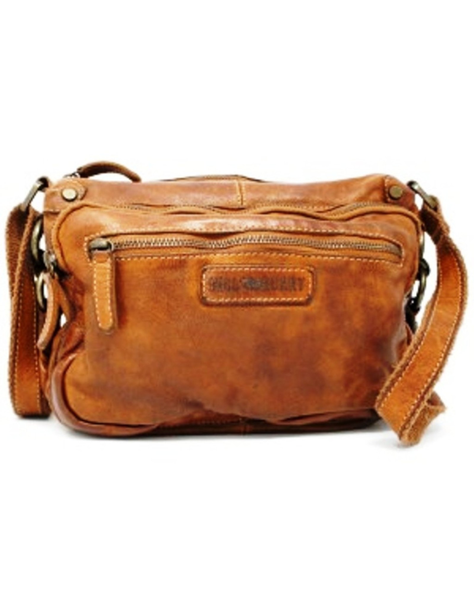 HillBurry Leather bags - HillBurry Leather Shoulder bag of Washed Leather tan