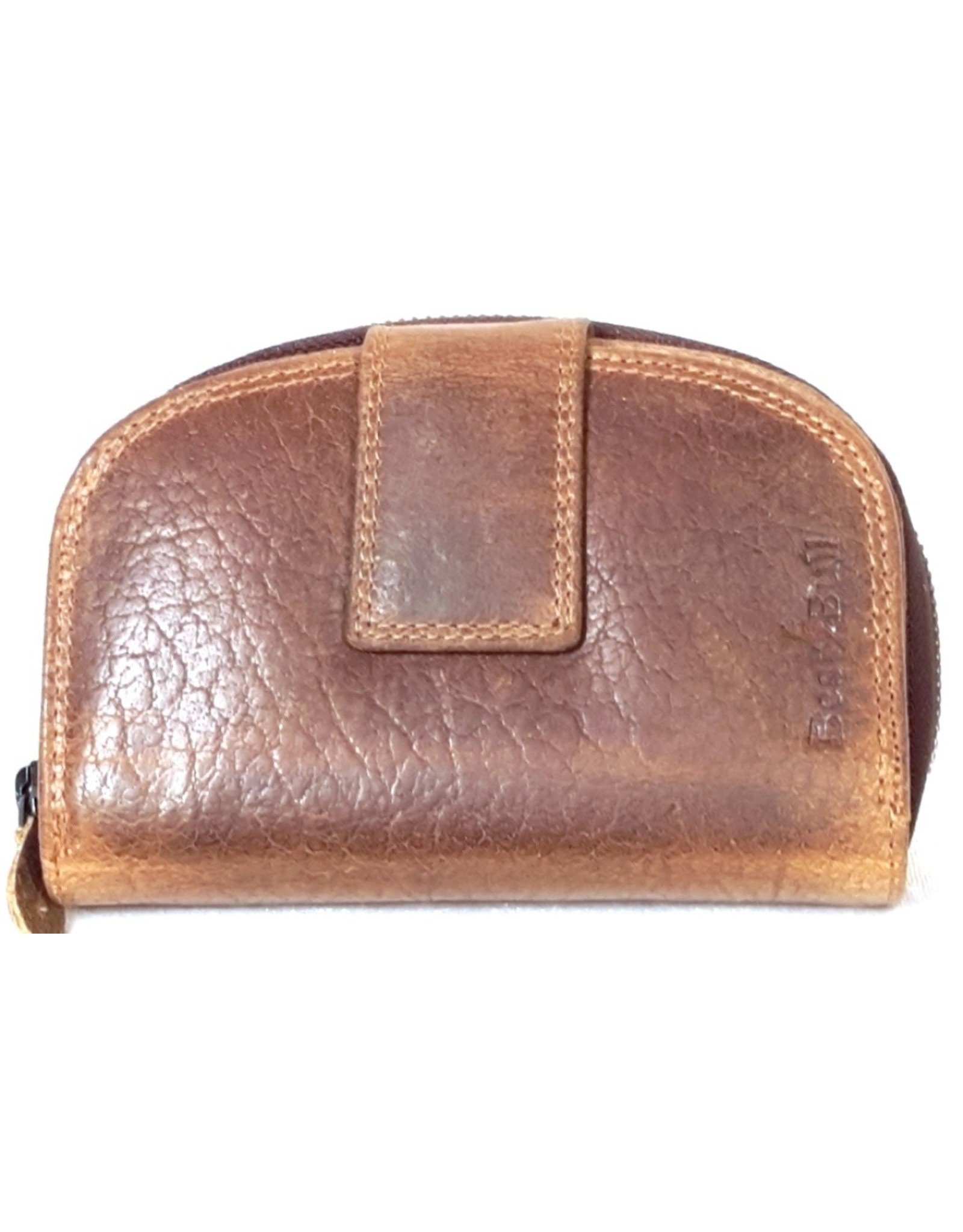 BestBull Leather Wallets -  Leather wallet with semicircular top BestBull brown