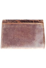 Hutmann Leather Wallets - Leather mini wallet with embossed flowers cover