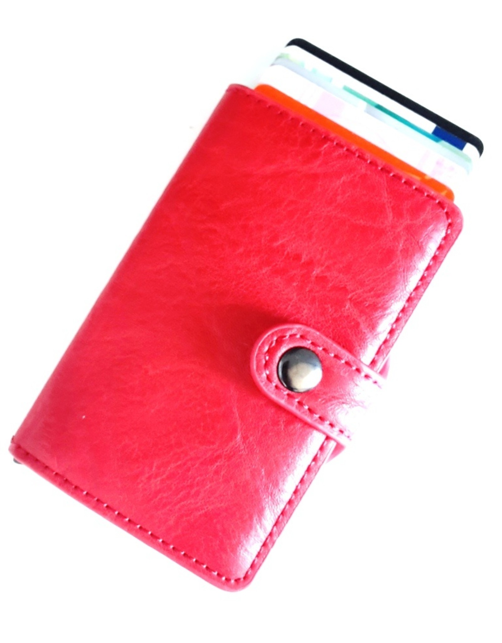 Hutmann Avond tassen, Clutches en Portemonnees - Miniwallet met aluminium card protector (rood)