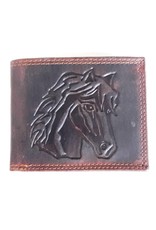 Hutmann Leather Wallets - Leather wallet with embossed horse head (horizontal)