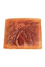 Hutmann Leather Wallets - Leather wallet with embossed horse head (small)