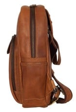 HillBurry Leren tassen -  Hillburry leren rugzak cognac