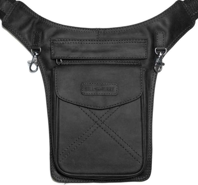 Leather bags HillBurry Leather Waist bag black Boutique Trukado