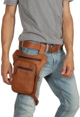 HillBurry Leather Festival bags, waist bags and belt bags - Hillburry leather belt bag - leg bag cognac