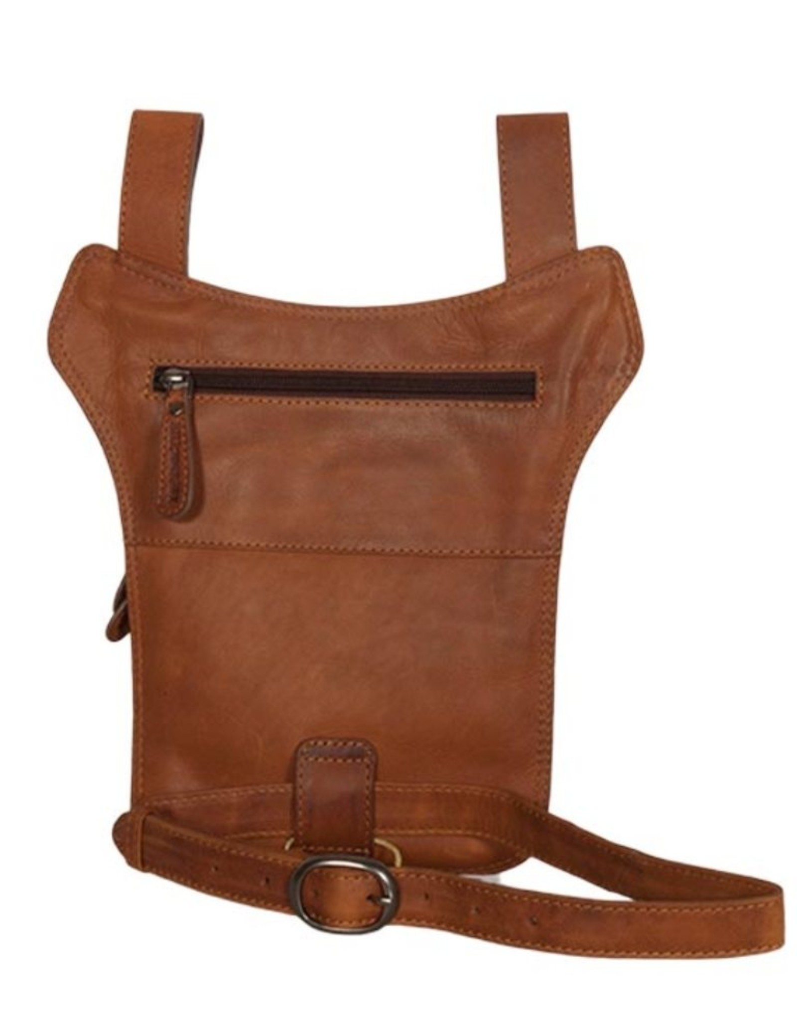 HillBurry Leather Festival bags, waist bags and belt bags - Hillburry leather belt bag - leg bag cognac