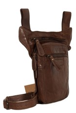 HillBurry Leather bags - HillBurry belt bag  leg bag washed leather brown