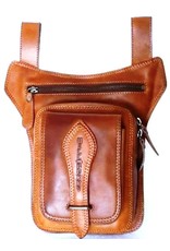 HillBurry Leather Festival bags, waist bags and belt bags - Hillburry belt bag - leg bag oiled leather brown