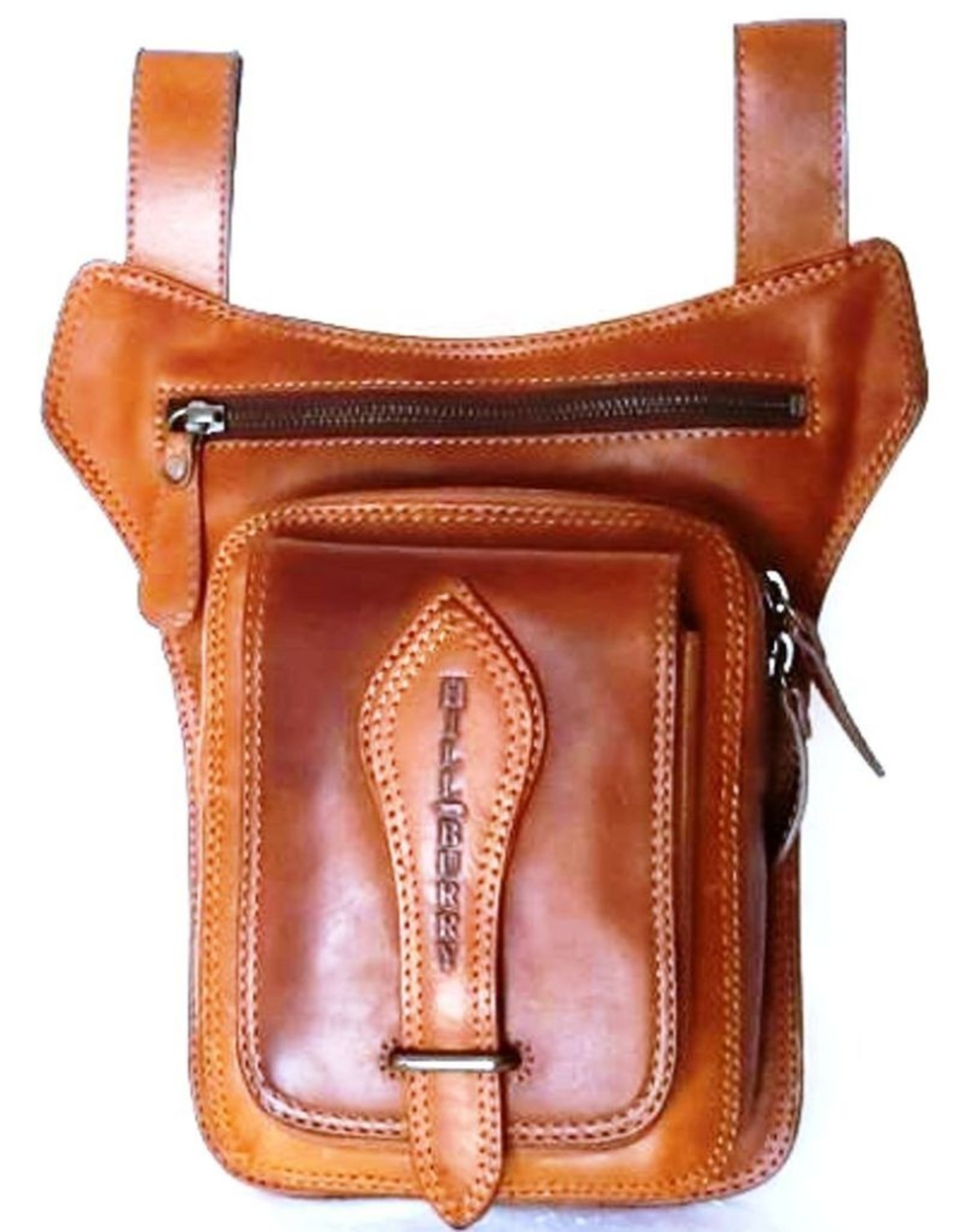 HillBurry Leather Festival bags, waist bags and belt bags - Hillburry belt bag - leg bag oiled leather brown