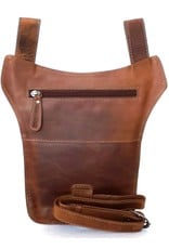 HillBurry Leather Festival bags, waist bags and belt bags - Hillburry belt bag - leg bag oiled leather dark brown