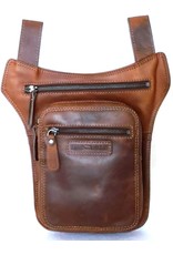 HillBurry Leather Festival bags, waist bags and belt bags - Hillburry belt bag - leg bag oiled leather dark brown