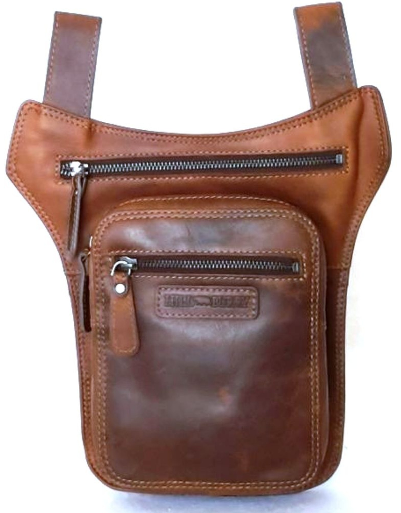HillBurry Leather Festival bags, waist bags and belt bags - Hillburry belt bag - leg bag oiled leather dark brown