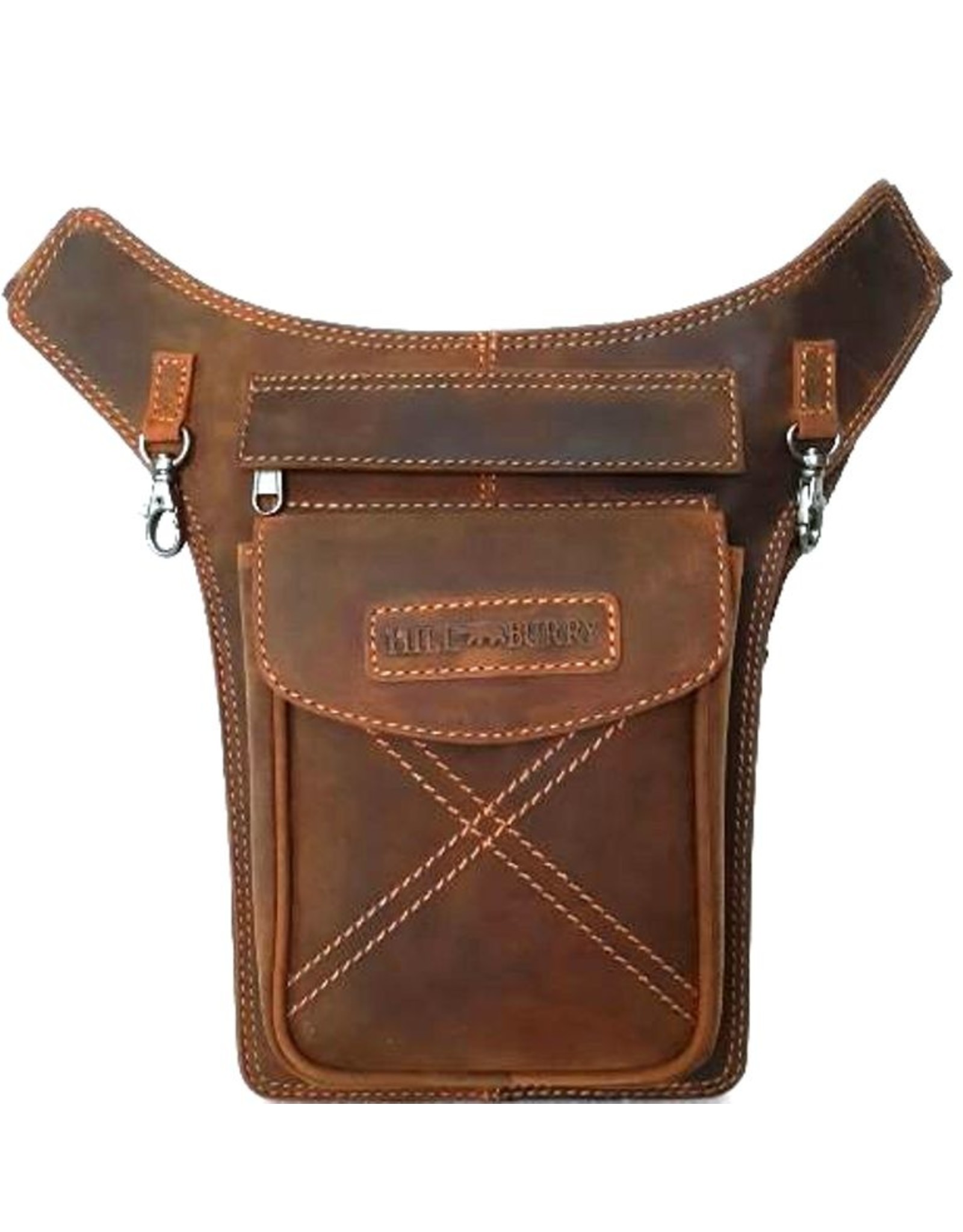 HillBurry Leather Festival bags, waist bags and belt bags - HillBurry hip bag from quality leather mango tan