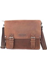 HillBurry Leather bags - Hillburry Vintage look Leather school bag (medium)