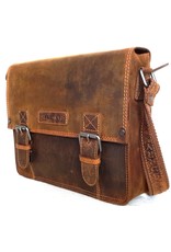 HillBurry Leren werktassen en Leren laptoptassen - HillBurry Leren schooltas vintage look (medium)