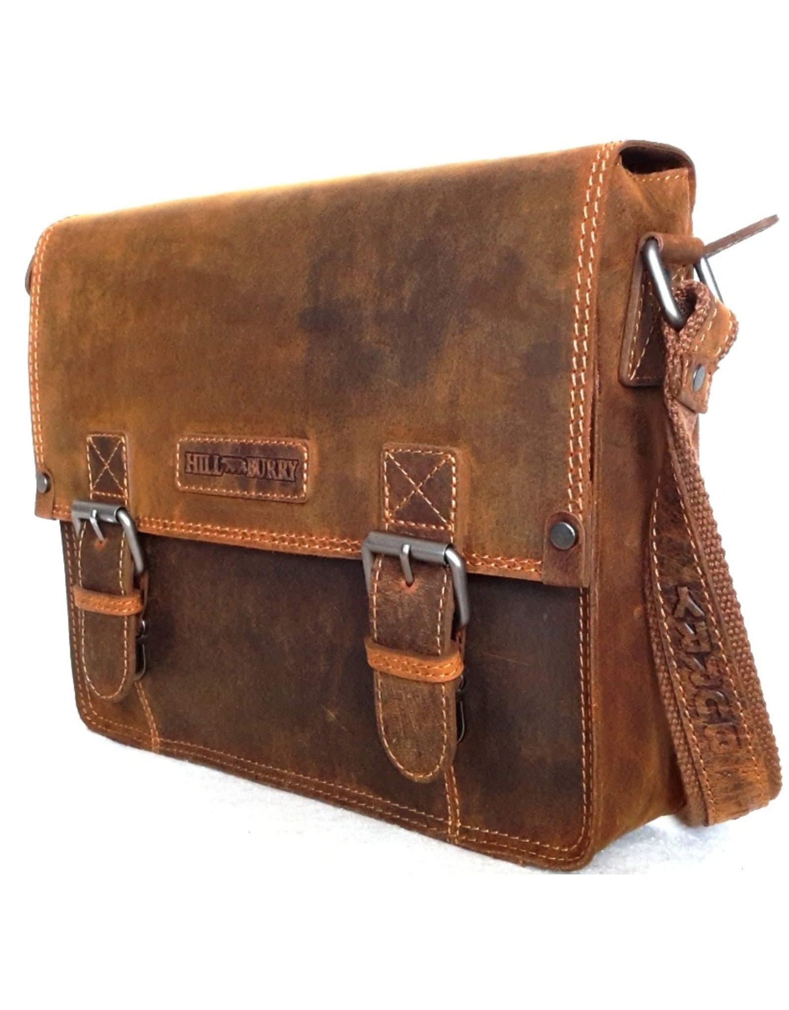 HillBurry Leather laptop bags - HillBurry Leather school bag vintage look (medium)