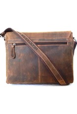HillBurry Leather laptop bags - HillBurry Leather bag with holster cover (medium)
